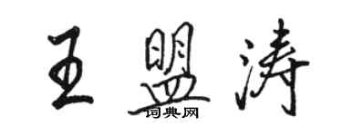 骆恒光王盟涛行书个性签名怎么写
