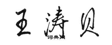 骆恒光王涛贝行书个性签名怎么写