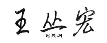 骆恒光王丛宏行书个性签名怎么写