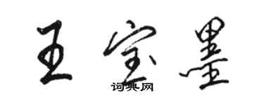 骆恒光王宝墨行书个性签名怎么写