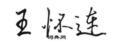 骆恒光王怀连行书个性签名怎么写