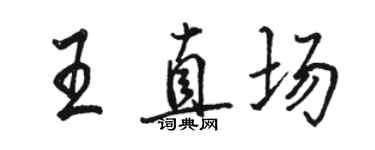 骆恒光王直场行书个性签名怎么写
