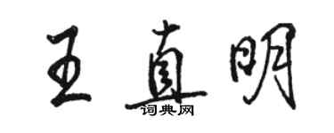 骆恒光王直明行书个性签名怎么写