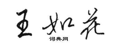 骆恒光王如花行书个性签名怎么写