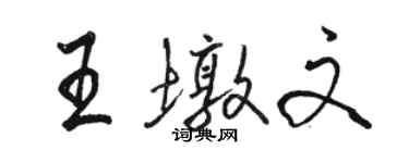 骆恒光王墩文行书个性签名怎么写