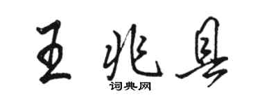 骆恒光王兆县行书个性签名怎么写