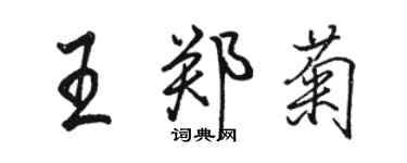 骆恒光王郑菊行书个性签名怎么写