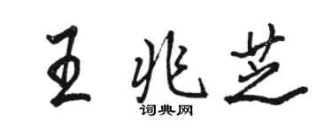 骆恒光王兆芝行书个性签名怎么写
