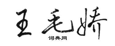 骆恒光王毛娇行书个性签名怎么写