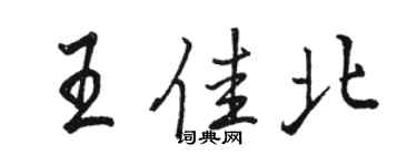 骆恒光王佳北行书个性签名怎么写
