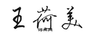 骆恒光王荷美行书个性签名怎么写