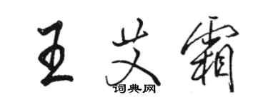 骆恒光王艾霜行书个性签名怎么写