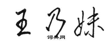 骆恒光王乃妹行书个性签名怎么写