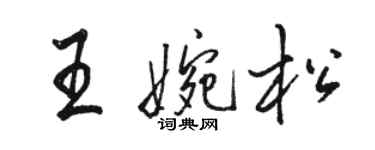 骆恒光王婉松行书个性签名怎么写