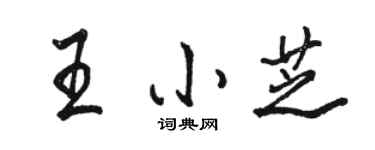 骆恒光王小芝行书个性签名怎么写