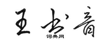 骆恒光王书音行书个性签名怎么写