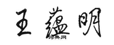 骆恒光王蕴明行书个性签名怎么写
