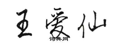 骆恒光王爱仙行书个性签名怎么写