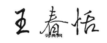 骆恒光王春恬行书个性签名怎么写