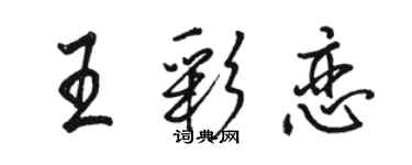 骆恒光王彩恋行书个性签名怎么写