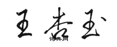 骆恒光王杏玉行书个性签名怎么写