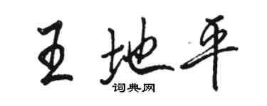 骆恒光王地平行书个性签名怎么写