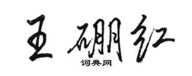 骆恒光王硼红行书个性签名怎么写