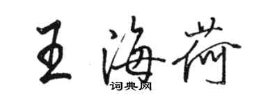 骆恒光王海荷行书个性签名怎么写