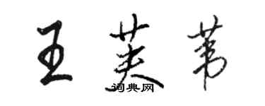 骆恒光王芙苇行书个性签名怎么写