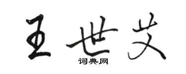 骆恒光王世艾行书个性签名怎么写
