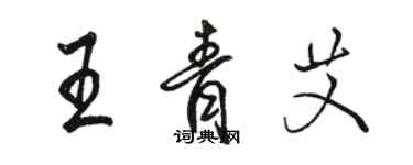 骆恒光王青艾行书个性签名怎么写