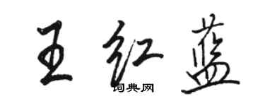 骆恒光王红蓝行书个性签名怎么写