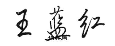 骆恒光王蓝红行书个性签名怎么写