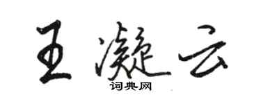 骆恒光王凝云行书个性签名怎么写