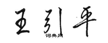 骆恒光王引平行书个性签名怎么写