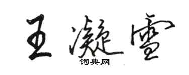 骆恒光王凝雪行书个性签名怎么写