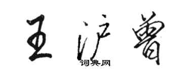 骆恒光王沪曾行书个性签名怎么写