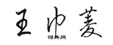骆恒光王巾菱行书个性签名怎么写
