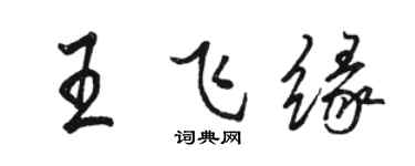 骆恒光王飞缘行书个性签名怎么写