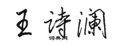 骆恒光王诗澜行书个性签名怎么写