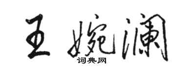骆恒光王婉澜行书个性签名怎么写