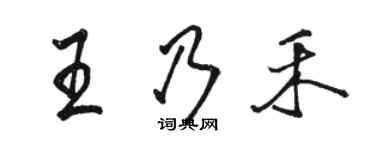 骆恒光王乃禾行书个性签名怎么写