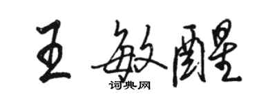 骆恒光王敏醒行书个性签名怎么写