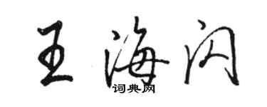 骆恒光王海闪行书个性签名怎么写