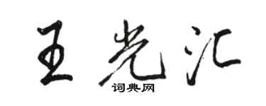 骆恒光王光汇行书个性签名怎么写