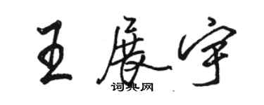 骆恒光王展宇行书个性签名怎么写