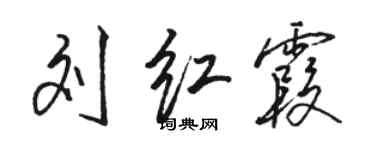 骆恒光刘红霞行书个性签名怎么写