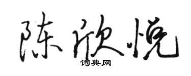 骆恒光陈欣悦行书个性签名怎么写