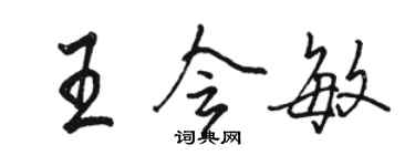 骆恒光王会敏行书个性签名怎么写