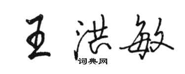 骆恒光王洪敏行书个性签名怎么写